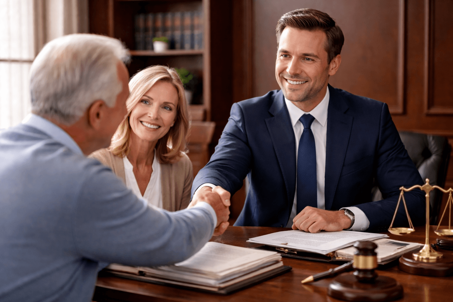 Attorneys shaking hands